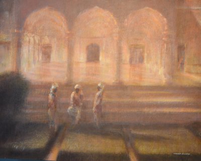 Gardeners at Amber Fort by Lincoln Seligman